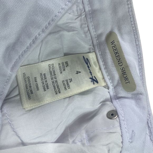 7 for all mankind shorts white cutoff weekend short size 4 frayed ends - Picture 8 of 8